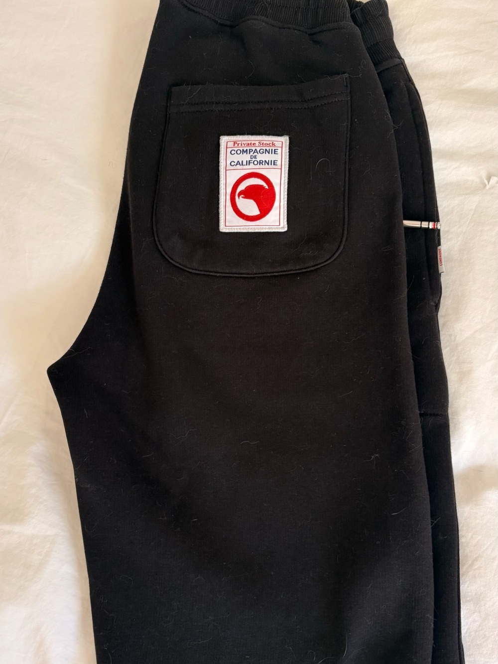 Compagnie de Californie Black Joggers with Logo Patch